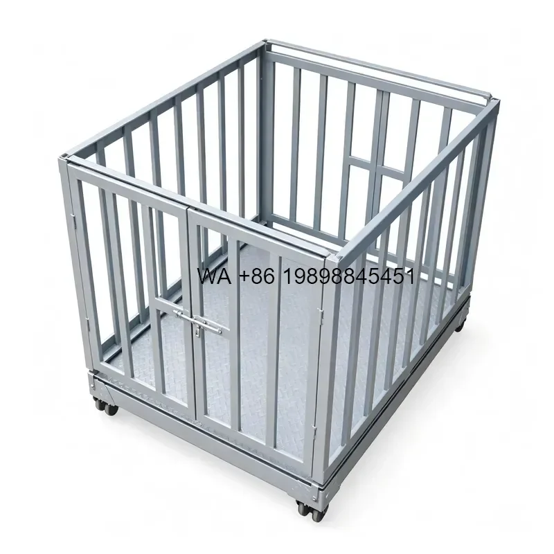 Wmwmnu Portable Digital LCD Alloy Steel Animal Weighing Scale SCS-P721 Industrial Livestock Floor Scale for Farm Cattle Sheep