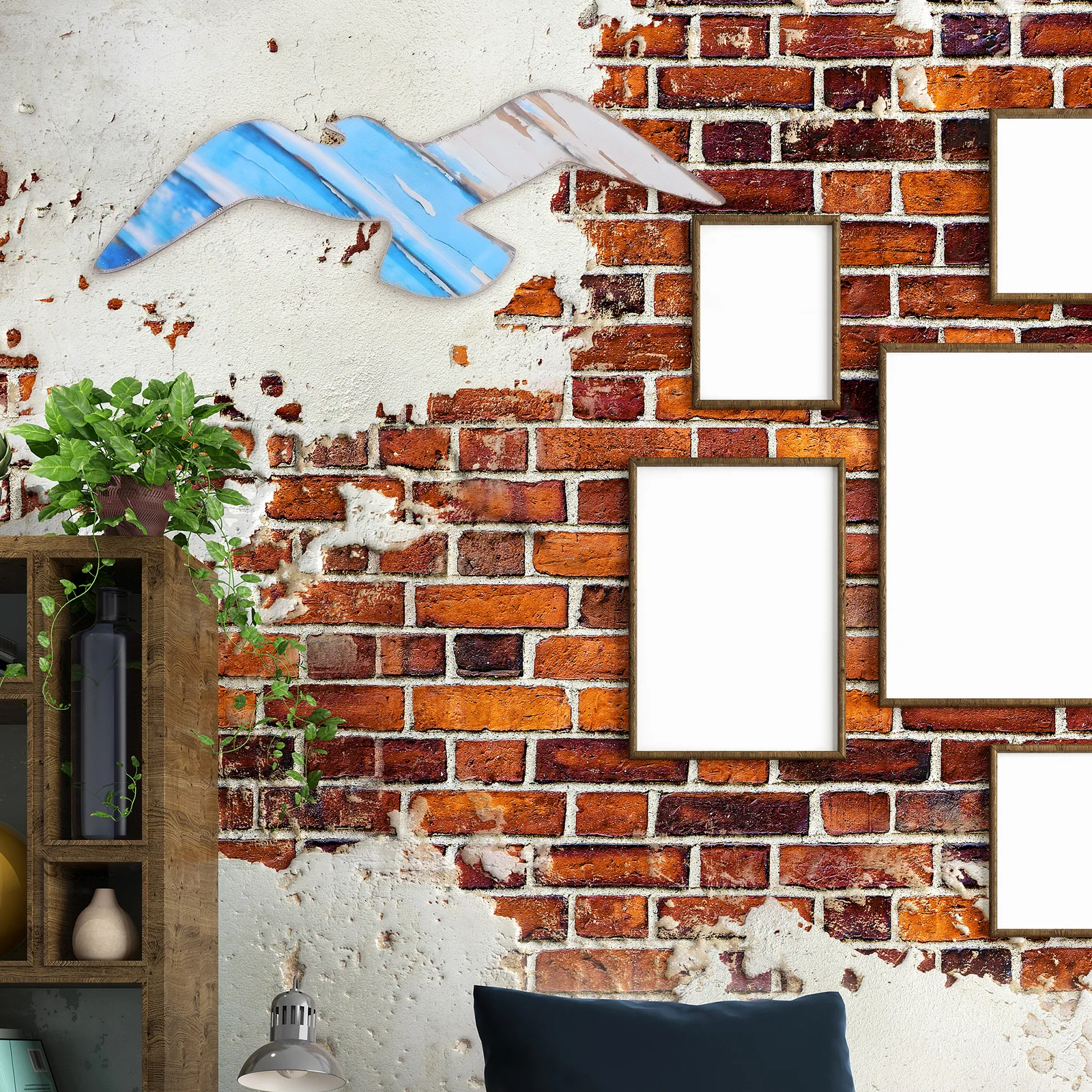 

Wooden Seagull Decoration Ocean Wall Art Coastal Bird Beach Hangings Nautical Sculpture