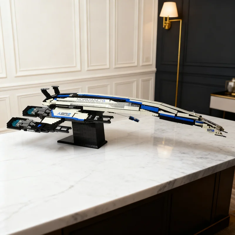 

3320 деталей MOC Mass Effect 3 Normandy SR-2: Модель космического корабля, конструктор, креативный подарок, коллекционный декор, премиум-класс для детей и взрослых