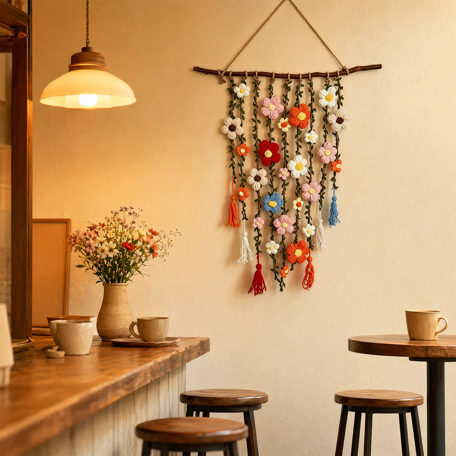 Crochet Woven Garden Boho Flor - Home Art Textiles 评论和价格