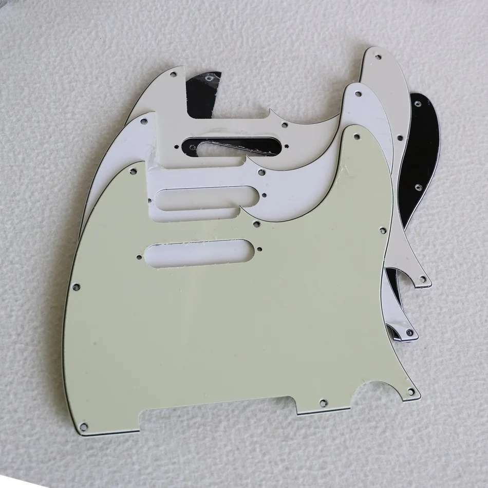 DIY Guitar Guard, Vintage Green Front Cover For Tele Guitar Guard, 8 Nails F Vintage White Black Yellow SQ Panel With Screws