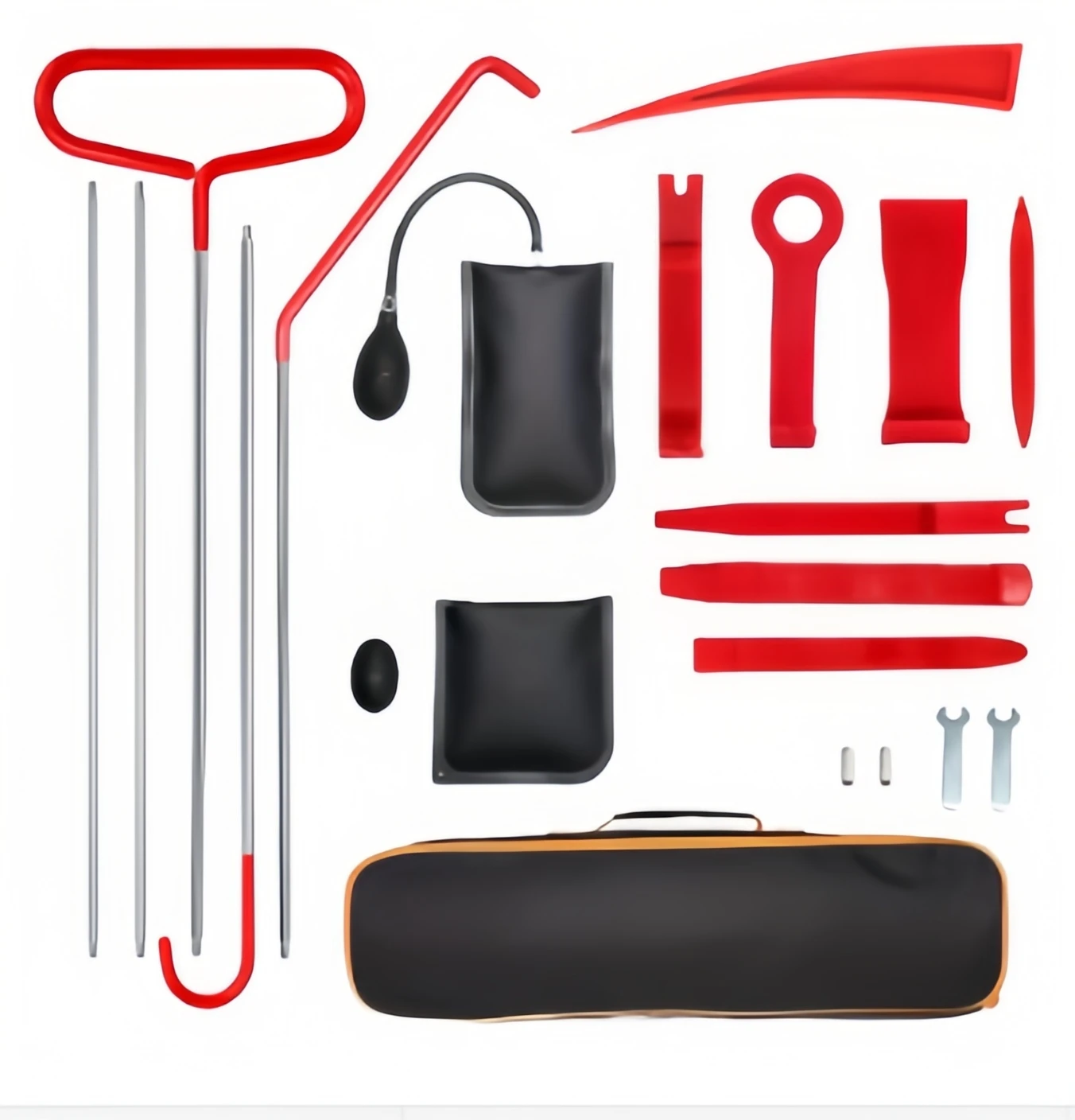 Car Trim Removal Tool Set Stainless Steel Pry Bar Hook Clip Puller for Auto Radio Dashboard Door Panel Interior Disassembly Kit