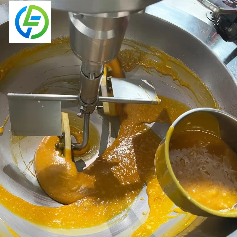 Customize Automatic Cooking Mixer Machine Large Size Cooking Pots Fruit Jam Sauce Making Steam Cooking Kettle with Mixer Price