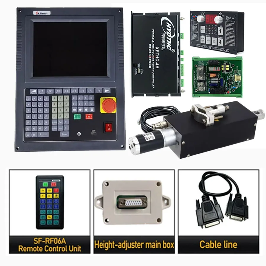 

Плазменный контроллер SF-2300S XPTHC-4H, регулятор напряжения дуги, подъемный корпус JYKB-100-DC24V, пульт дистанционного управления RF06A