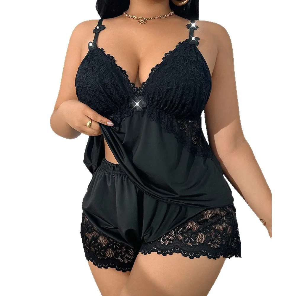 Women's Sleepwear Set Shorts for Home Wear Suitable for Outerwear Loose and Comfortable Fit Summer Themed Outfit