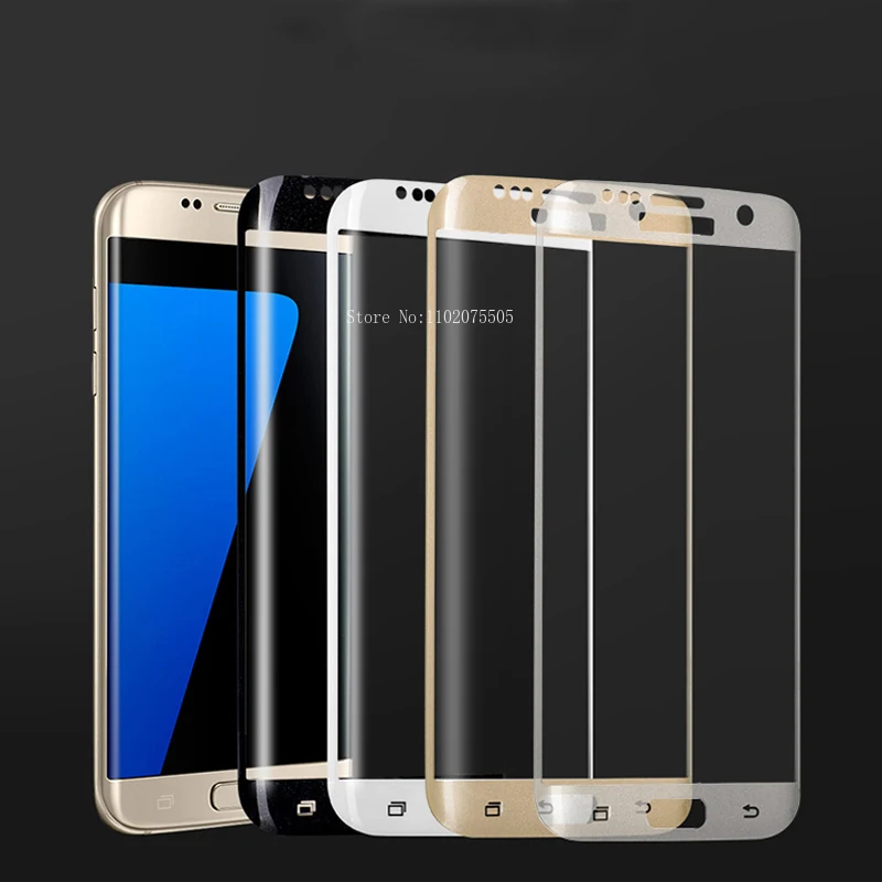 Full Cover Curved Tempered Glass For Samsung Galaxy S7 Edge Screen Protector protective film For G9350 A60glass Water-Resistant