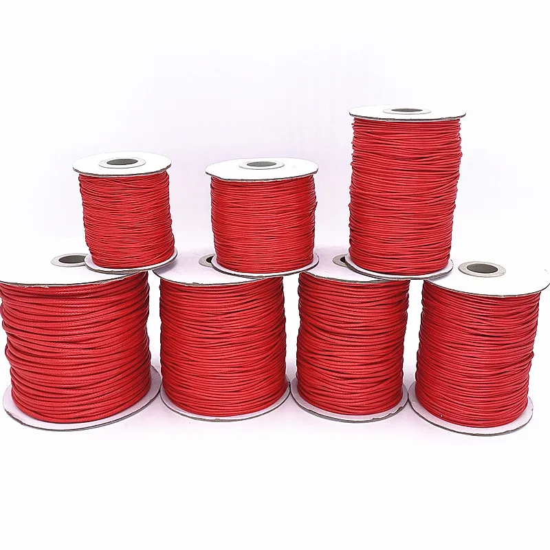 New 0.5/0.8/1.0/1.5/2.0mm Waxed Cord Waxed Thread Cord String Bracelet Fashion Jewelry Wholesale Rope for Jewelry Making