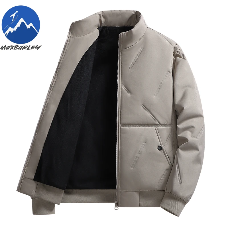 Branded Mens Padded Jacket Comfort Korean Style Lightweight Parkas Casual Stand Collar Travel Cold Resistant Warm Winter Coat