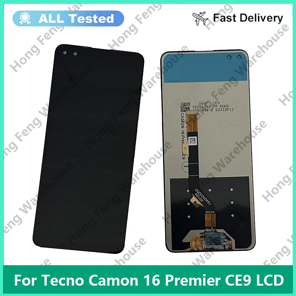 

6.85 inch For Tecno Camon 16 Premier CE9 LCD Display Touch Screen Digitizer Assembly Panel Replacement Camon16 Premier LCD Part