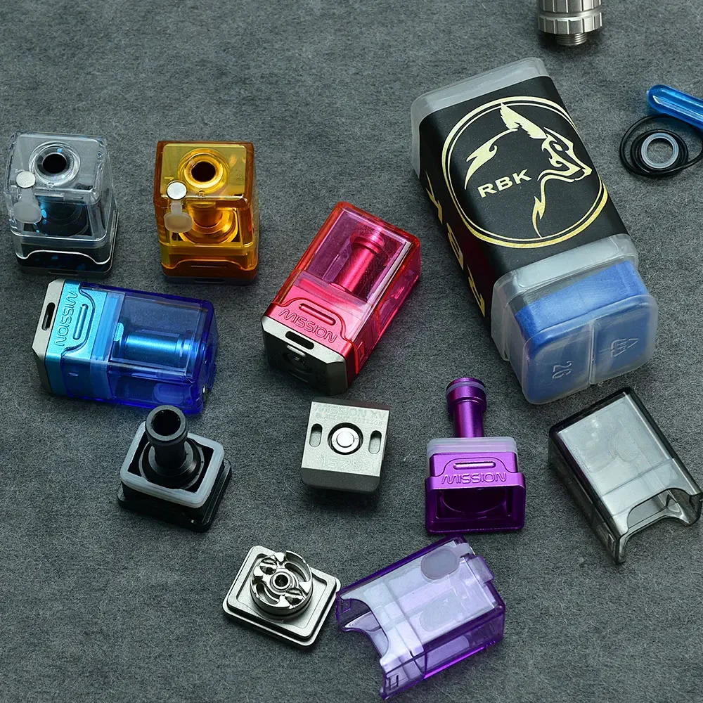 wolfcoolvape Mission XV DOT Style RBA boro serbatoio vape Tank 316ss per DotMod DotAIO AIO V1 / V2 Pod Air Pin 1.0 / 1.5 / 2.5 / 3.5