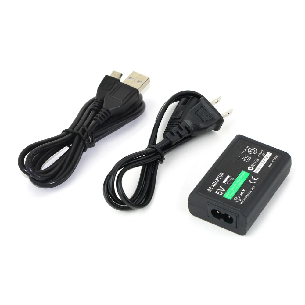 

10pcs US Plug Charger Power Supply AC Adapter with USB Data Charging Cable Cord For PlayStation PSVITA PS Vita PSV 2000