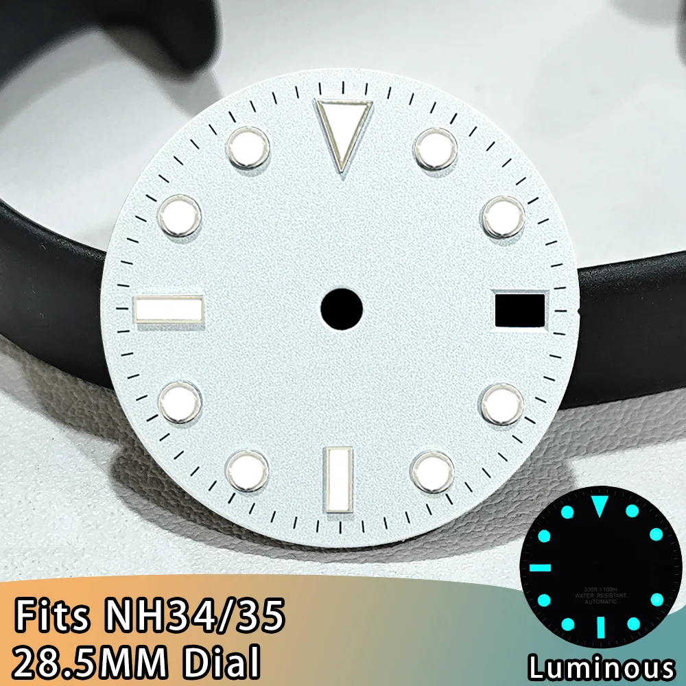 

NH35 Dial NH35 SUB Dials 28.5mm Dials BGW9 Blue Luminous Single Calendar Multi-color Watches Replacement Accessories NH34 Dials
