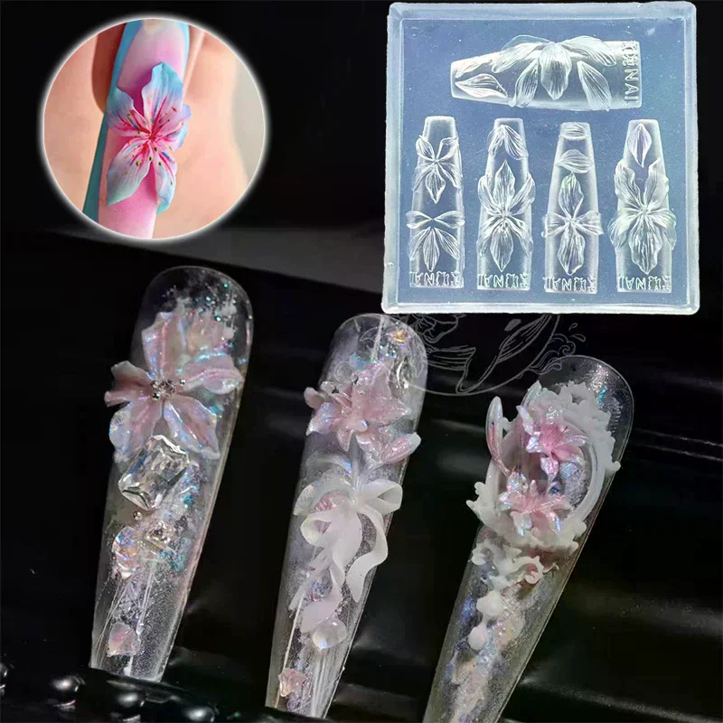 3D Flowers Nail Mold DIY Silic - Resin Art Templates Free review and price