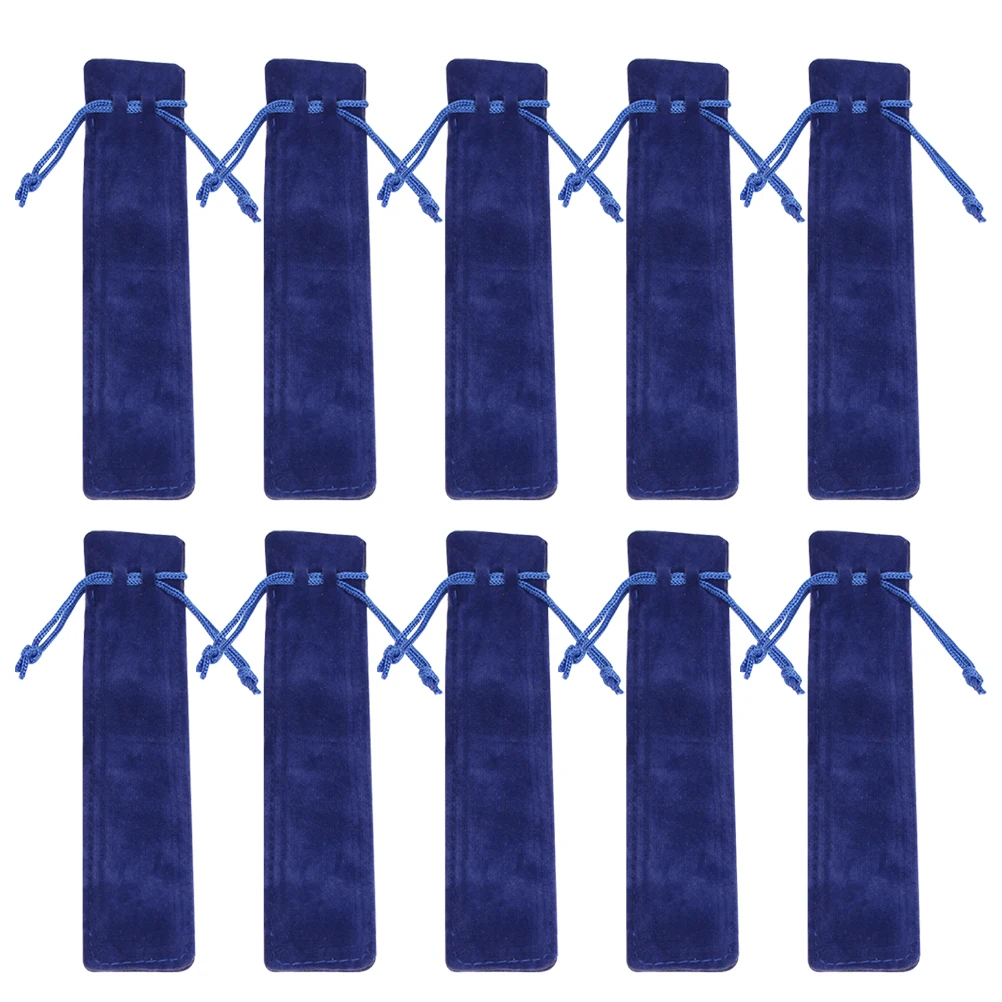 

20pcs Flannel Drawstring Portable Stationery Storage Gift Pouch Pen Holder Bags Thick Travel Travel Pen Bags Holder
