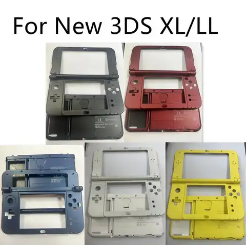 Substituição para nitendo novo kit de carcaça 3ds ll/xl, moldura superior e intermediária para console new3dsxl, placa frontal com bateria