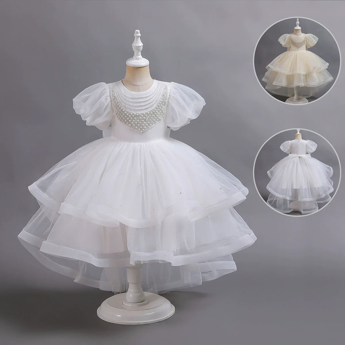 

Модное однотонное вечернее платье для девочек, кружевные детские платья подружки невесты с короткими рукавами, летние платья для девочек на вечеринку и свадьбу, От 3 до 13 лет