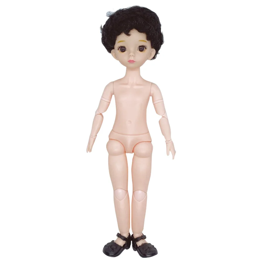 Boys 30cm Dolls With Hair 3D Eyes Shoes 20 Ball Jointed Swivel Naked 12 Inch DIY Collocation 1/6 BJD Doll for Kids Toys