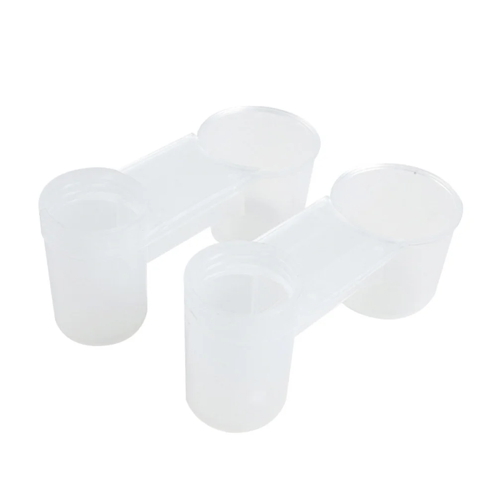 

20pcs Double Spout Bird Waterer Auto Drinking Bottle For Parrot Pigeon Easy Clean Plastic Pet Feeder Suitable Home Zoo Cage Use