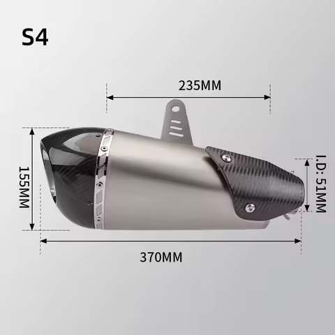 51mm Universal Motorcycle Exhaust pipe Modified Alpha Muffler With db killer For XJ6 MT07 Z1000 CBR600RR TNT600 FZ8 S1000RR