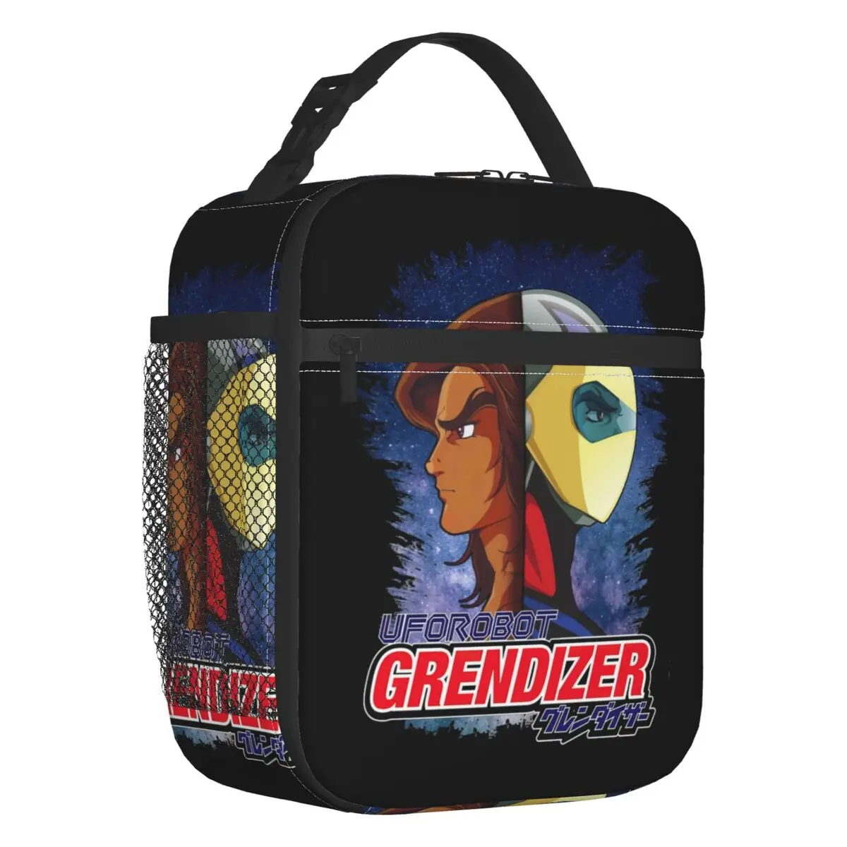 

UFO Robot Grendizer With Actarus Insulated Lunch Bag for Women Waterproof Anime Manga Thermal Cooler Lunch Box School Children