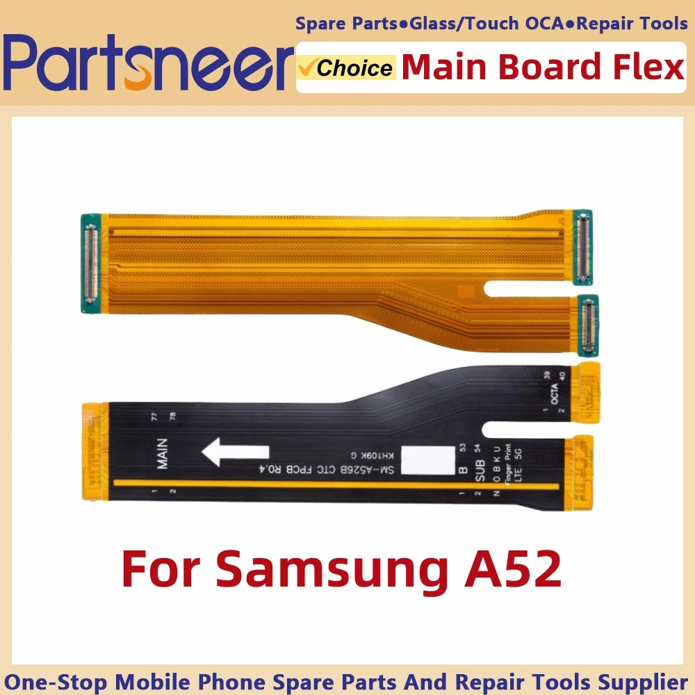 Conector de Conexão da Placa Principal, Substituição do Módulo de Cabo Flex Fita, Compatível com Samsung Galaxy A52, A31, A21, A10S