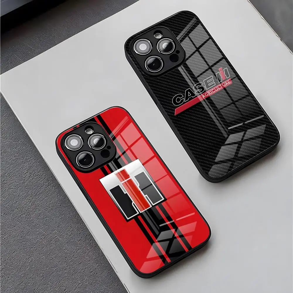 Funda de Teléfono Case International Havester IH Tractor para iPhone 17 16 Pro Max 15 Plus 14 Pro 12 11 13 Mini X XR XS Max, Cubierta de Vidrio
