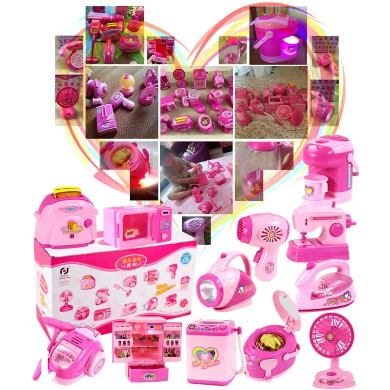 Children Kid Boy Girl Mini Kitchen Electrical Appliance Sewing Machine Toy Set