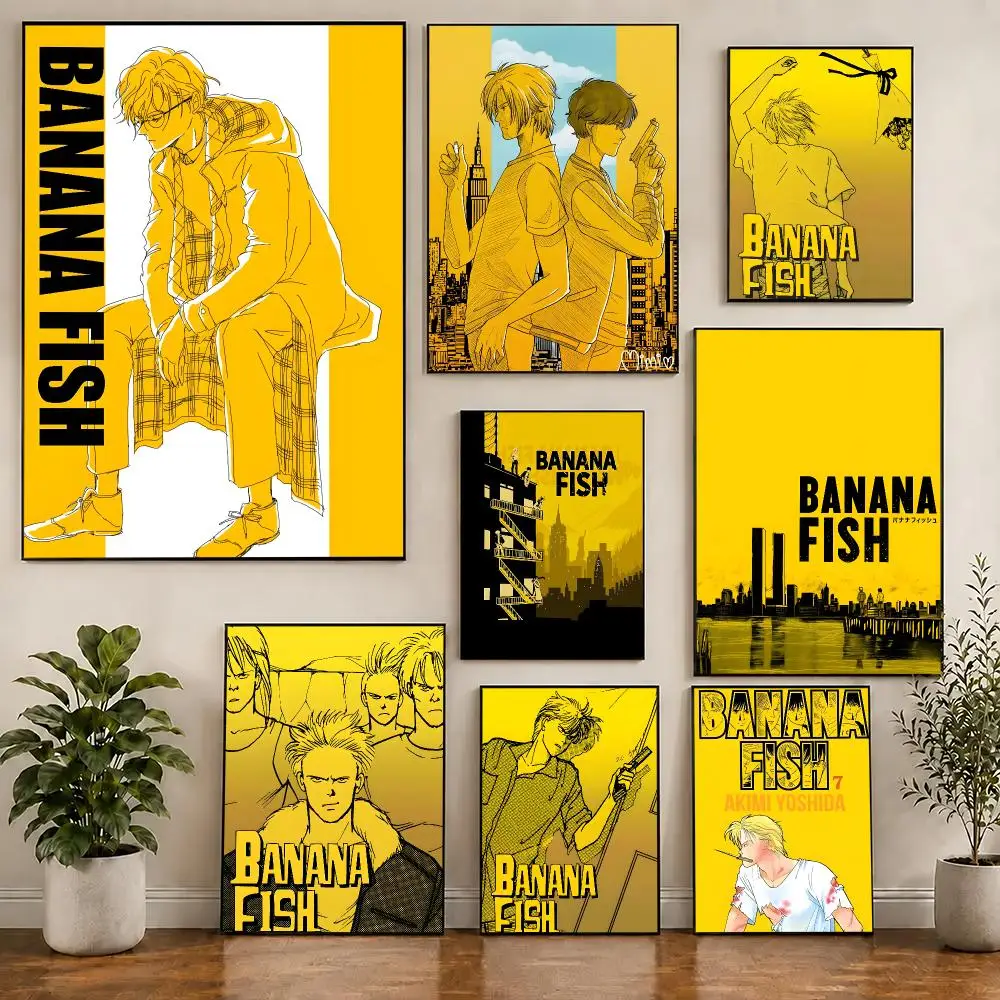Japan Anime B-Banana Fish Painting Calligraphy Canvas Poster Bedroom Living Room bar Hallway House interior Wall Decor