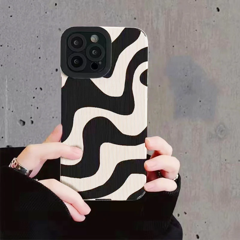 Fashion Zebra Art David Snake Silicone Case For iPhone 16 11 12 13 14 15 Pro Max Mini Plus X XS XR Soft Shockproof Leather Cover