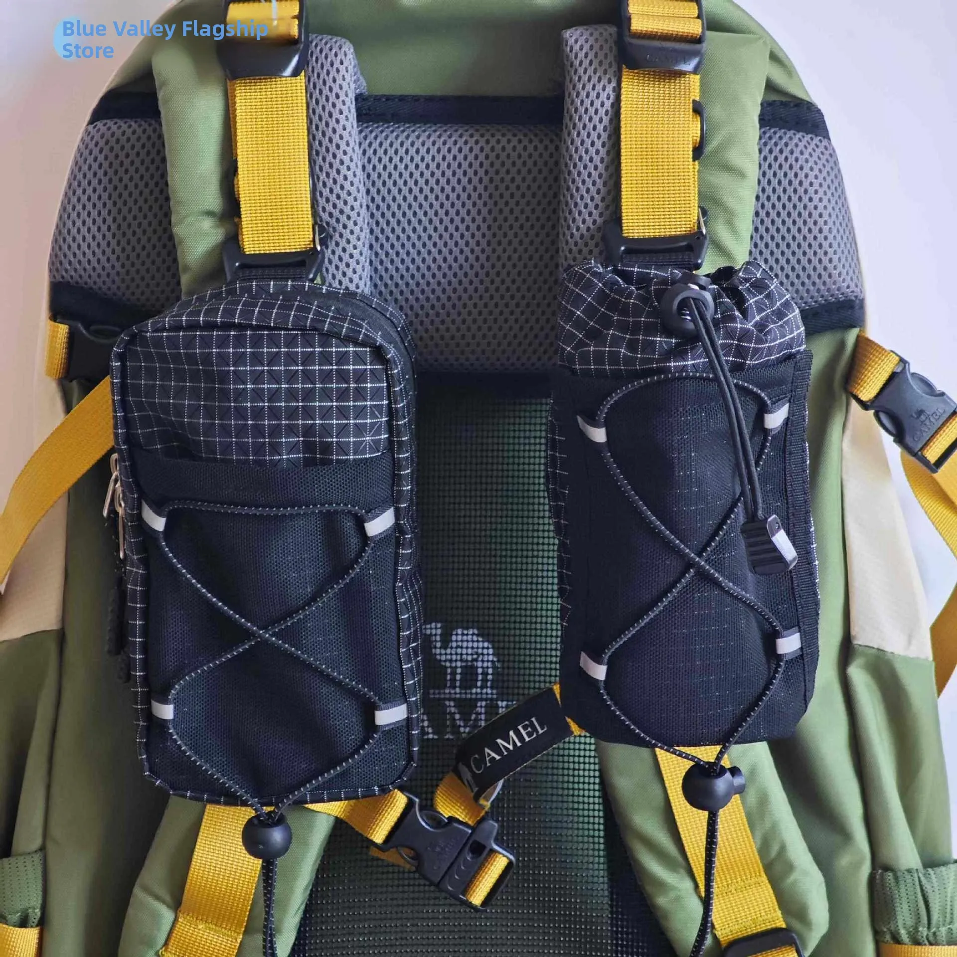Waterproof Outdoor Shoulder Bag Mobile Phone Water Bottle Storage Pouch Hiking Climbing Backpacking Travel Durable Gear