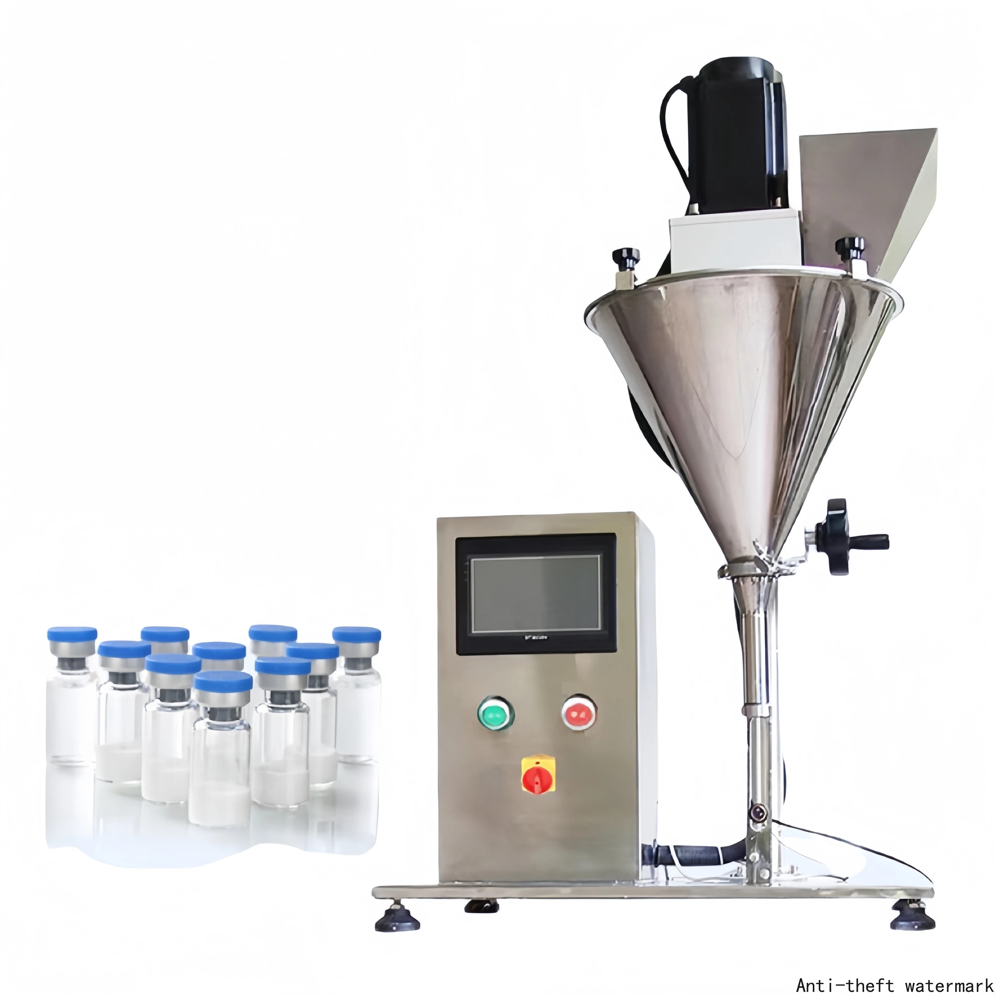 Semi Automatic Turmeric Auger Chemical Flour Starch Albumen Dry Powder Filler Screw Weighing Spice Jar Canning Filling Machine