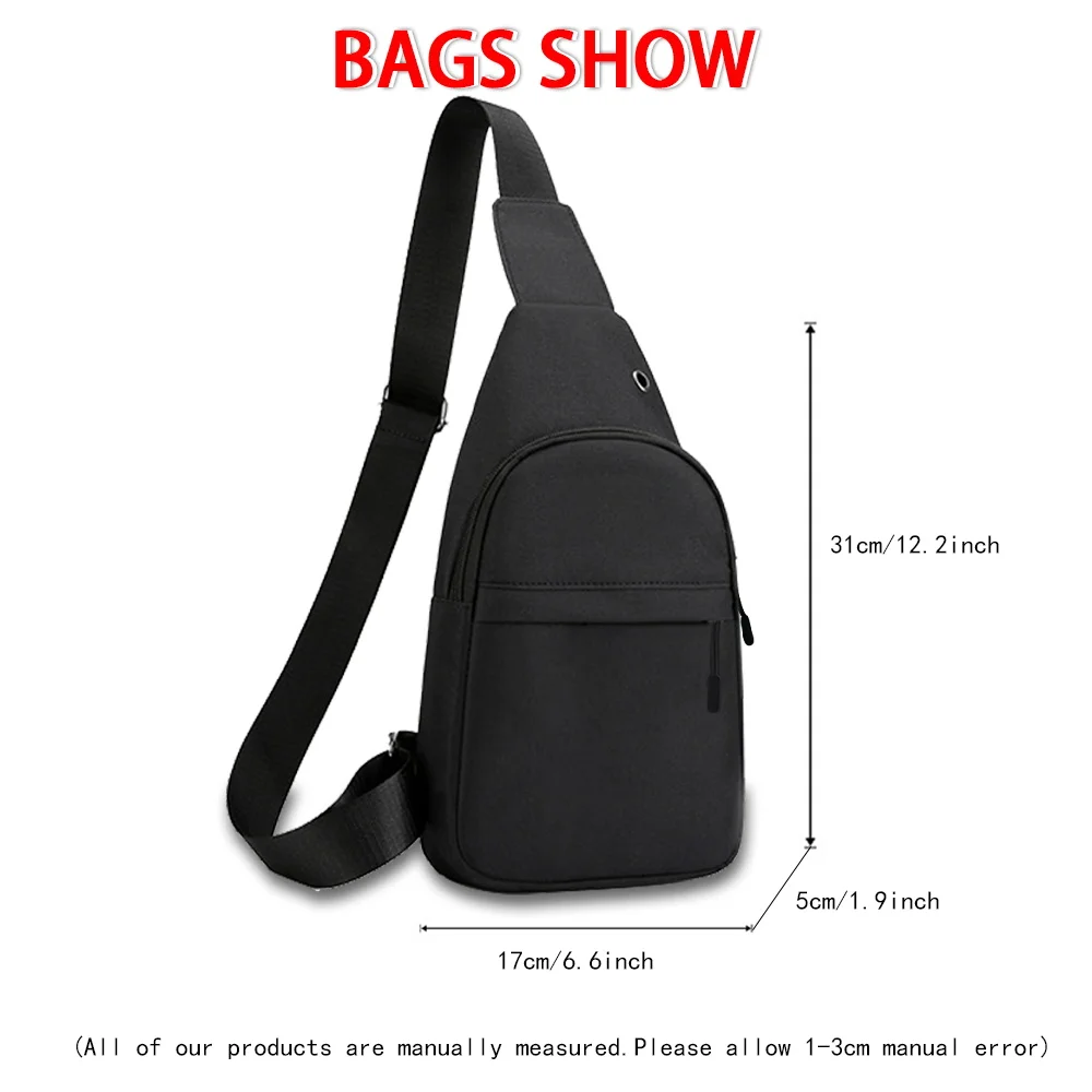 Multifunction Men Chest Bag Custom Name Letter Series Crossbody Bag Anti-theft Shoulder Travel Bags Male USB Charging Chest Pack