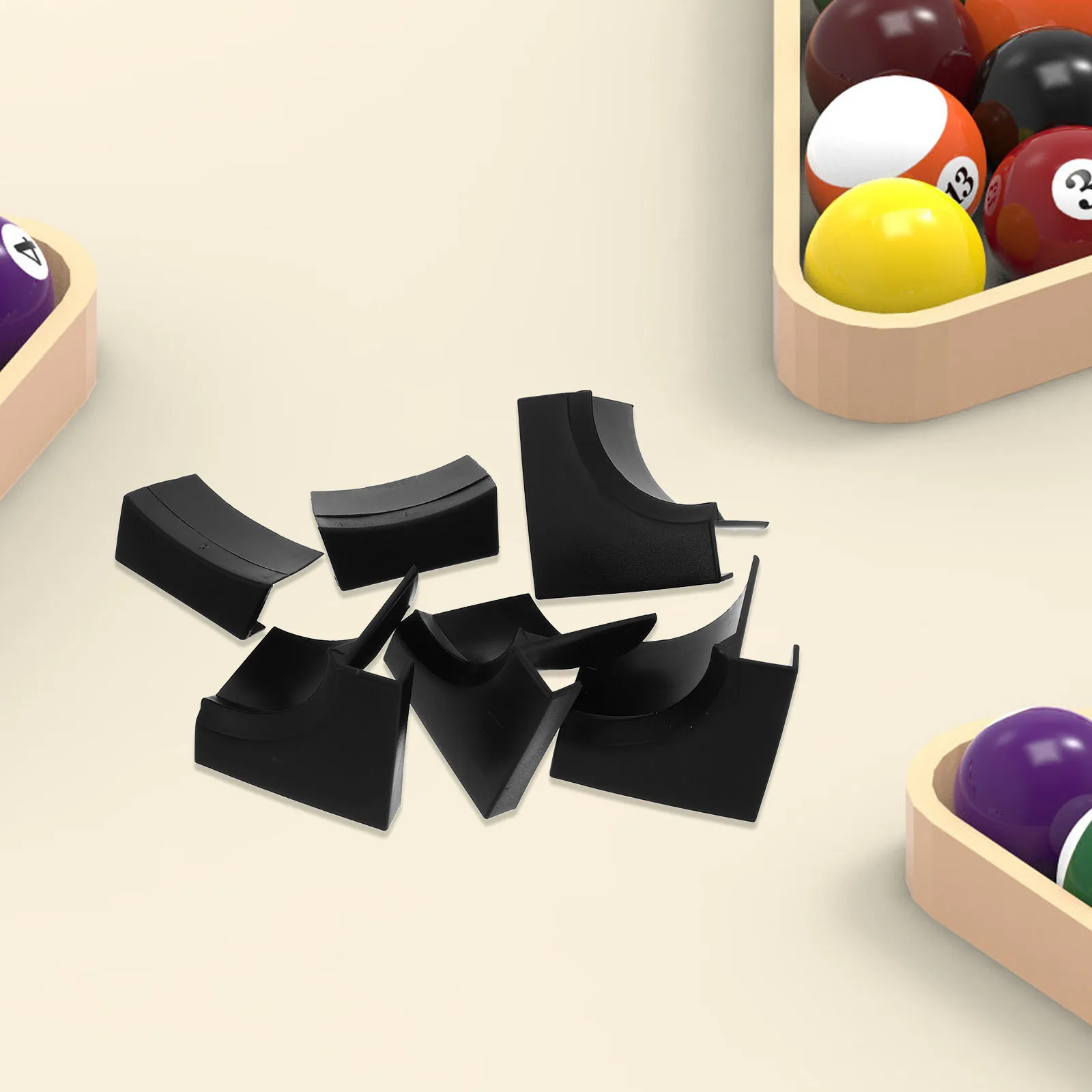 

1Set Mini Pool Table Plastic Accessories Kit Kids Ball Presser Middle Pocket Durable Pe Material Kids Pool Table Set