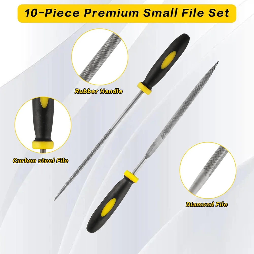 Mini Metal Needle File Set 5/10pcs Small Hand Files Set for Detail Precise Work Hardened Alloy Strength Steel File Tools