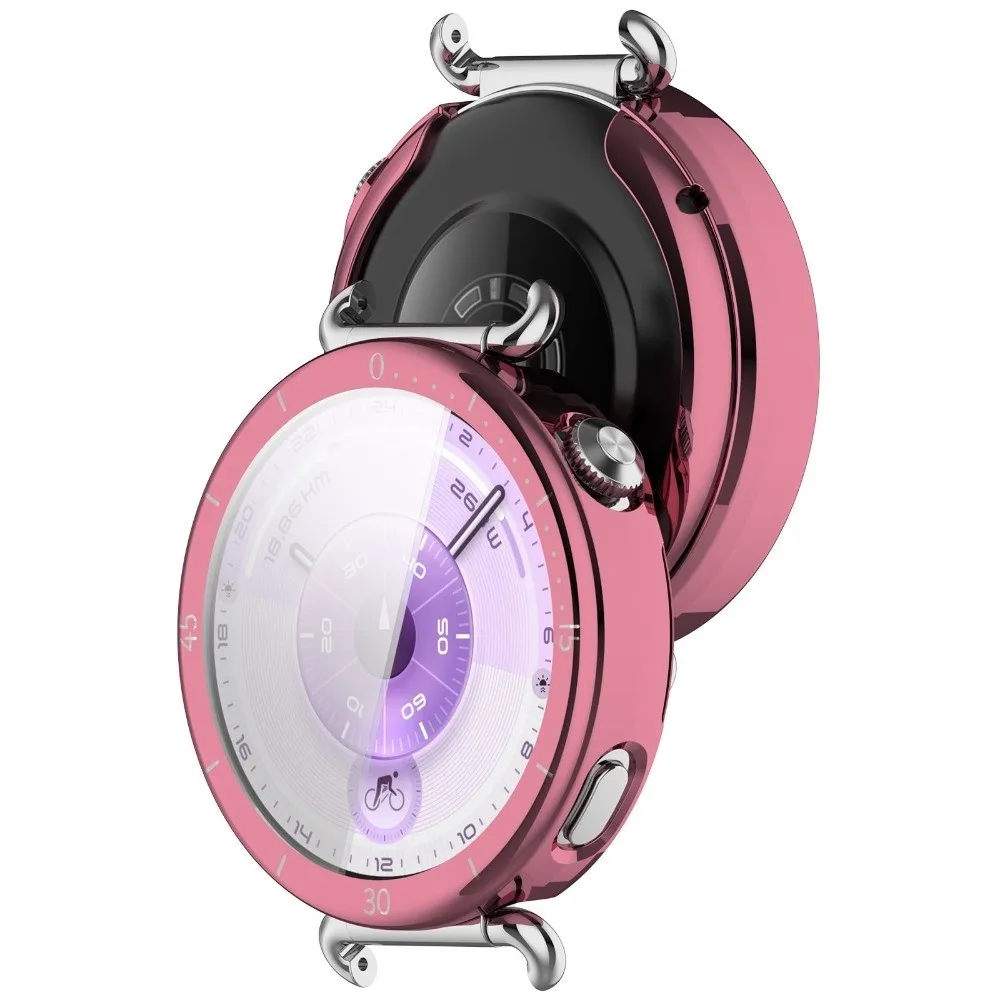 TPU Protective Case with Scale Full Coverage Frame Bumper Soft Anti-Scratch Screen Protector for Huawei Watch GT6 41mm