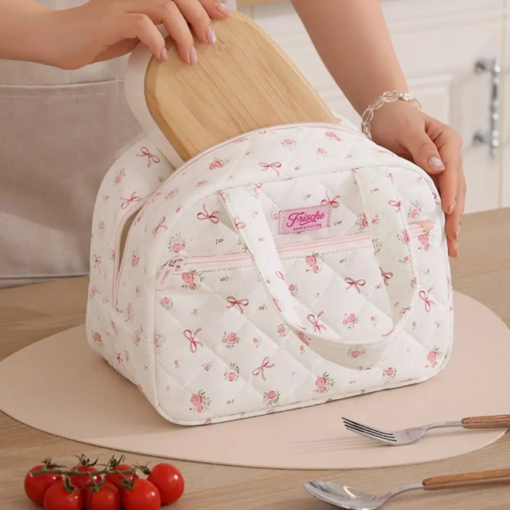 New Portable Handle Lunch Bag Thickened Waterproof Insulated Lunch Tote Bag Reusable Large Capacity Insulated Handbag