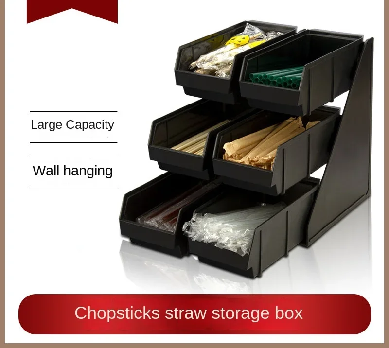 FOR Tableware Supplies Storage Box Knife and Fork Storage Rack Disposable Chopsticks Spoon Coffee Milk Tea Wall Hanging