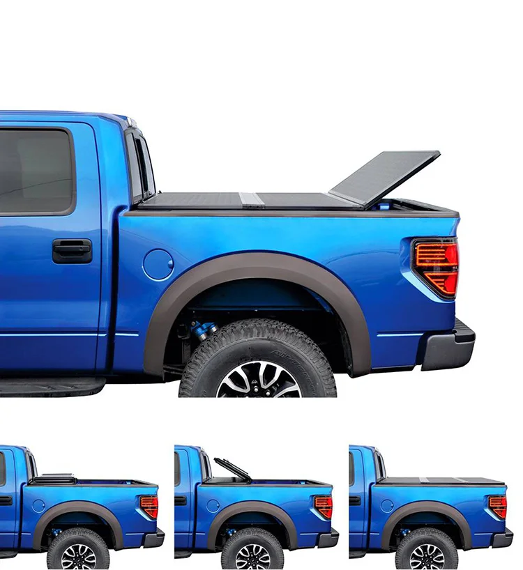 Liyuan Factory  Hard  tri-fold  tonneau cover for  2016-2018  hilux revo  Pick up truck bed