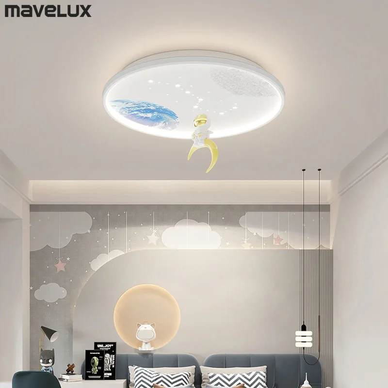 

Modern Cartoon Astronaut Led Ceiling Light Children Room Lamp Boy Bedroom Lights Room Luminaire Decor Lighting Fixture