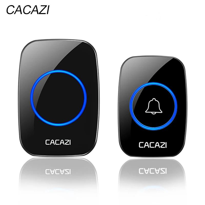 

CACAZI Home Intelligent Wireless Doorbell Sets for Outdoor Waterproof 300M Romote Control 1Button 1 Receiver Chime Cell Bell Hot