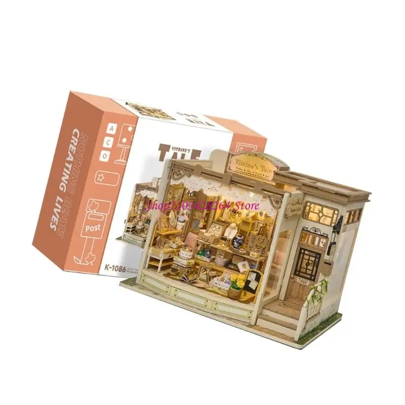 

Elegant Miniature Jewelry Store Model With Warm LED Lighting Effect