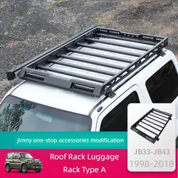 Off Road 4x4 Modification Accessories Aluminum Roof Rack Box Luggage Rack LED Spotlights For 1998-2018 SUZUKI Jimny JB33 JB43