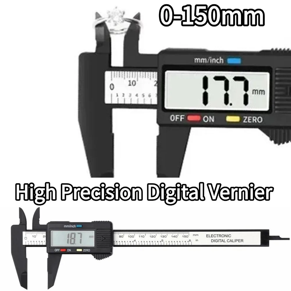 Calibrador Vernier Digital electrónico de alta precisión de 0-150mm, calibradores de medición de huecos para estudiantes, calibradores electrónicos para carpintería en el hogar
