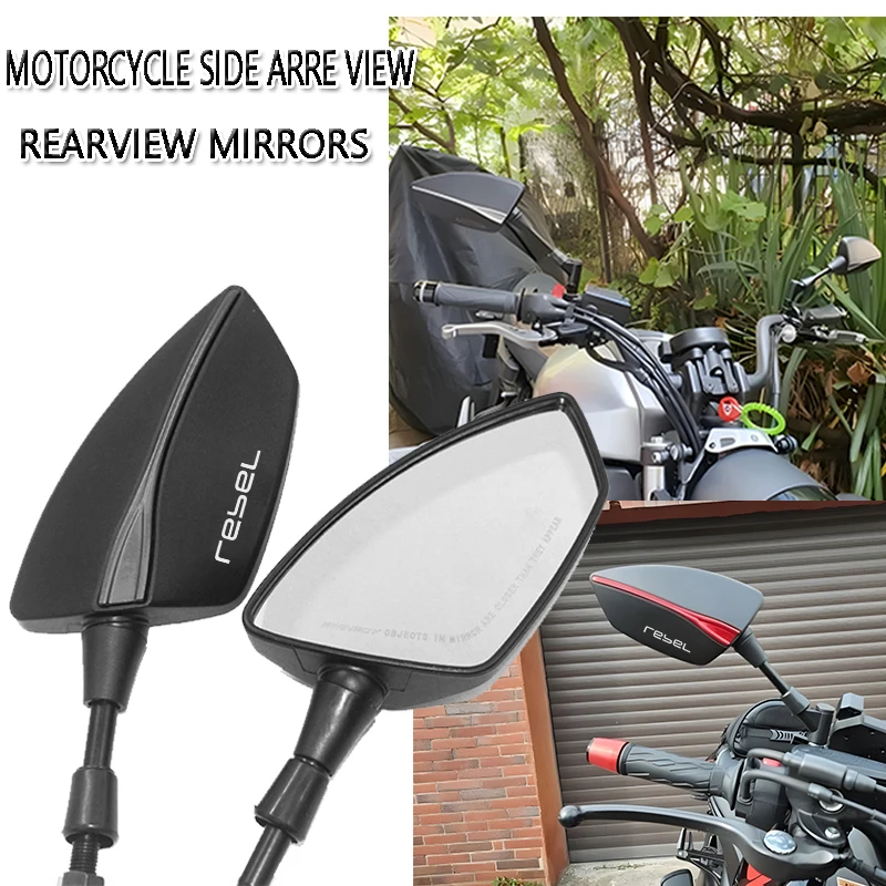 

Fit For Rebel 500 Rebel 300 Rebel 1100 CMX500 300 1100 CM300 Motorcycle Adjustabale Side Rearview Mirrors Universal Rearview