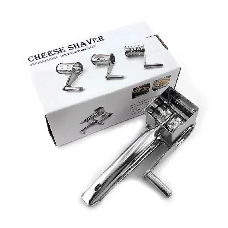 Factory Outlet Handheld Cheese Grater Stainless Steel Rotary Shredder Multi-functional Cheese Grater Set Versatile Cheese Grater