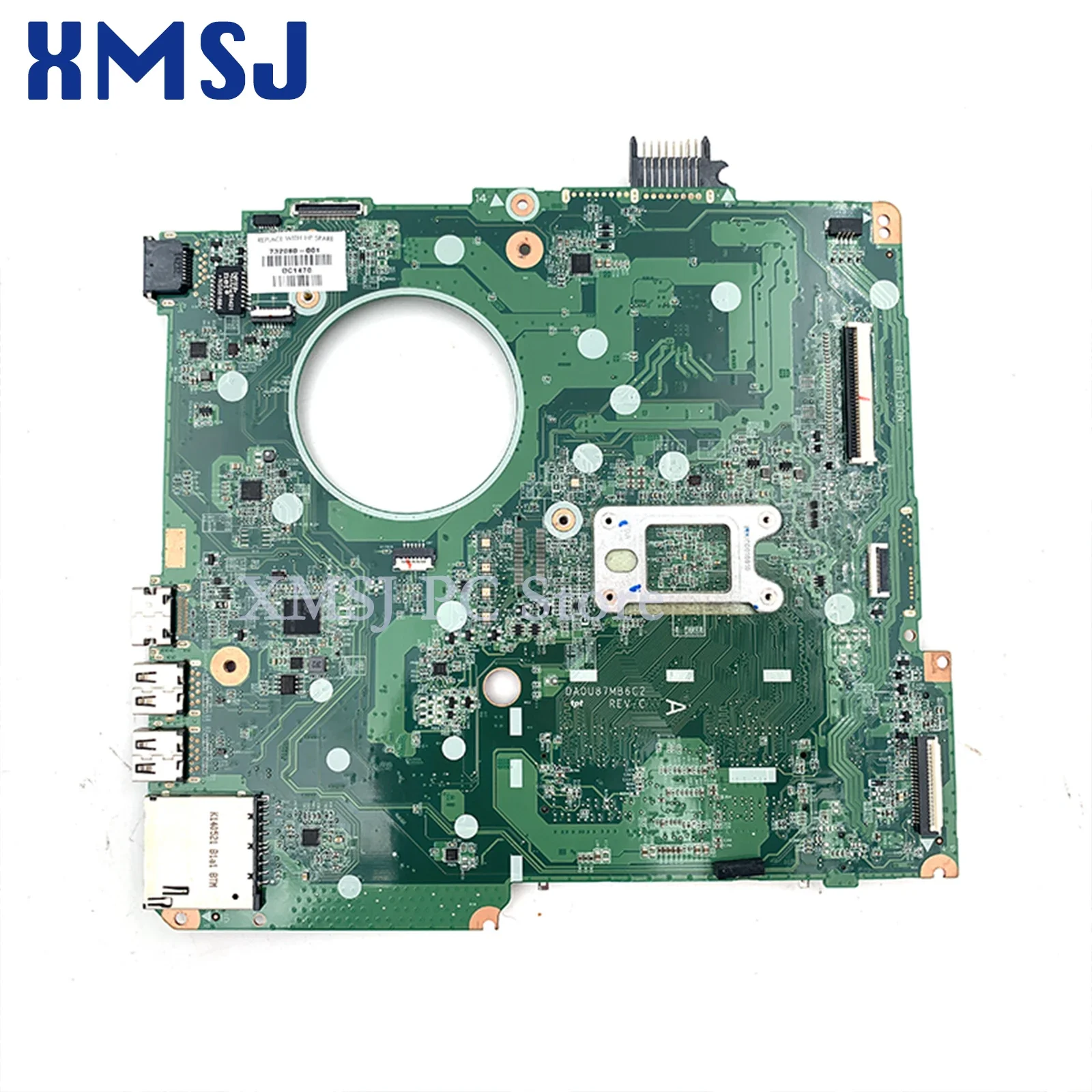 XMSJ For HP 15-F SR1W4 N2830 CPU Onboard DDR3 DAU88MMB6A0 779457-501 779457-001 Laptop Motherboard Main Board Full Test