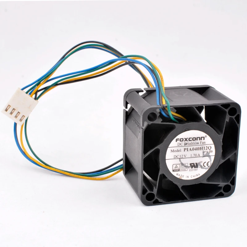 PIA040H12Q 4cm 40mm fan 40x40x28mm DC12V 1.70A 4 wires 4pin high-volume cooling fan for server power supply