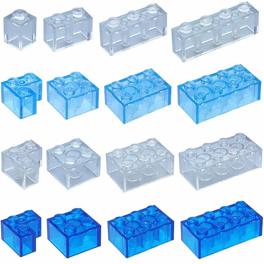 Thick Transparent Figures Bulk Bricks DIY Building Blocks Educational Creative Toys for Children Size Compatible With All Brand