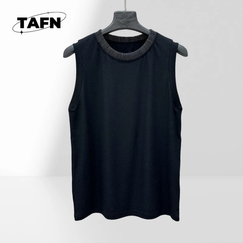 25, beliebte europäische und amerikanische Stil, fortschrittlicher Kaschmir, warme Bankett-Damenweste, Damen-Pullover-Weste, trendig, einfach