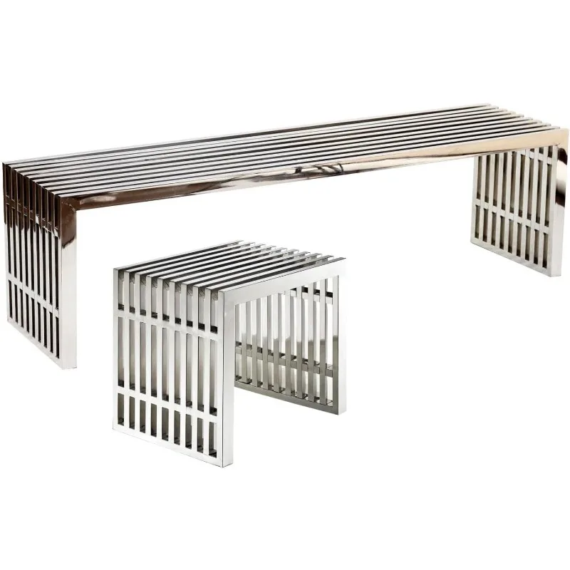 

Stainless Steel Large and Small 2-Piece Bench Set